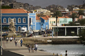 <b>ACV1008</b><br>Africa, Cape Verde, São Vicente, Mindelo, Av. Marginal, colonial building, bay, UNESCO