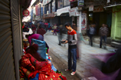 <b>NPL1005</b><br>Nepal; Kathmandu; Siddhidas Marg; Street; People; Bazaar; Walking; Morning; Shop; Purchase; Seller