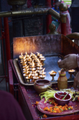 <b>NPL1014</b><br>Nepal; Kathmandu; Siddhidas Marg; Street; Hinduism; Hindu; Temple; Fire; Candle; Offering
