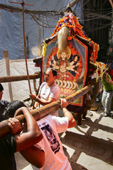 <b>NPL1026</b><br>Nepal; Kathmandu; Street; People; Ceremony; Celebration; Devotee; Hinduism; Carry; Crowd