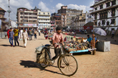 <b>NPL1037</b><br>Nepal; Kathmandu; Street; People; UNESCO; Durbar; Bicycle; Crowd; Seller; Souvenir