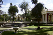 <b>NPL1040</b><br>Nepal; Kathmandu; People; Rest; Relax; Garden; Park; Tree; Garden Of Dreams; Pavilion; Fountain; Restaurant