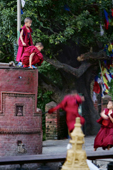 <b>NPL1049</b><br>Nepal; Kathmandu; Swayambhunath; Buddhism; People; UNESCO; Monk; Kids; Play; Game; Monastery