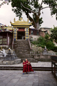 <b>NPL1051</b><br>Nepal; Kathmandu; Swayambhunath; Buddhism; People; UNESCO; Monk; Kids; Play; Game; Monastery