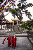 <b>NPL1052</b><br>Nepal; Kathmandu; Swayambhunath; Buddhism; People; UNESCO; Monk; Kids; Play; Game; Monastery