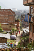 <b>NPL1079</b><br>Nepal; Kathmandu; Bhaktapur; Street; People; Village; Walk; Panorama; Path; Building; House