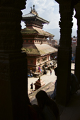 <b>NPL1081</b><br>Nepal; Kathmandu; Bhaktapur; Nyatapola; Temple; Hinduism; Street; People; Tourist; Panorama; Village