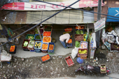 <b>NPL1095</b><br>Nepal; Kathmandu Valley; Village; Nagarkot; Shop; Fruit; Vegetable; Store; Seller; Man; Work; People