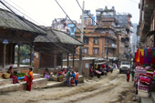 <b>NPL1134</b><br>Nepal; Kathmandu Valley; Panauti; Village; Street; People; Woman; Seller; Shop; Store; Building; House