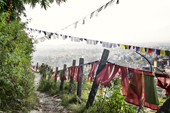 <b>NPL1156</b><br>Nepal; Kathmandu; Kopan; Monastery; Buddhism; Nature; Valley; Prayer flag; Landscape; Path