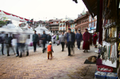 <b>NPL1163</b><br>Nepal; Kathmandu; Boudhanath Stupa; Stupa; UNESCO; Buddhism; Street; People; Walk; Crowd; Kid