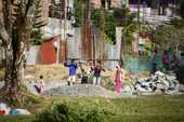 <b>NPL1168</b><br>Nepal; Pokhara; Bulding; Construction; Work; People; Carry; Stone; House; Village; Girl; Boy