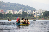 <b>NPL1183</b><br>Nepal; Pokhara; Lake; Phewa; People; Relax; Rest; Boat; Navigate; Transport; Nature; Friend