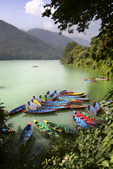 <b>NPL1190</b><br>Nepal; Pokhara; Lake; Boat; Valley; Nature; Landscape; Panorama; Forest; Phewa