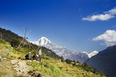 <b>NPL1229</b><br>Nepal; Himalaya; Annapurna; Landscape; People; Boy; Path; Nature; Panorama; Rest; Relax; Countryside; Trekking; Hike