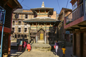<b>NPL1242</b><br>Nepal; Tanahun; Bandipur; People; Street; Village; Temple; Kids; Walk; Hinduism