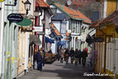 <b>STK1019</b><br>Europe, Scandinavie, Suède, Suédois, Stockholm, Sigtuna, Village, Town, Wood, House, Typical, Street, People, Person, Walking