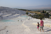 <b>TKY1034</b><br>Turchia, Denizli, Pamukkale, Unesco, World Heritage, Hierapolis, Museum, People, Travertine, Limestone, Calcium carbonate, Pool, Swim, Walk